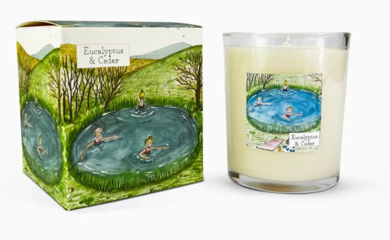 Heaven Scent Home Fragrance-Eucalyptus & Cedar Votive Candle - Wild Swimming