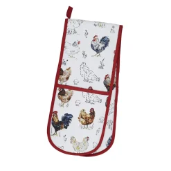 Ulster Weavers Oven Gloves/Mitts-Farm Birds Double Oven Glove