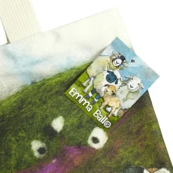 Emma Ball Crafts|Bags-Felted Sheep Canvas Tote Bag