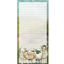 Emma Ball Stationery-Felted Sheep Lined Magnetic Pad