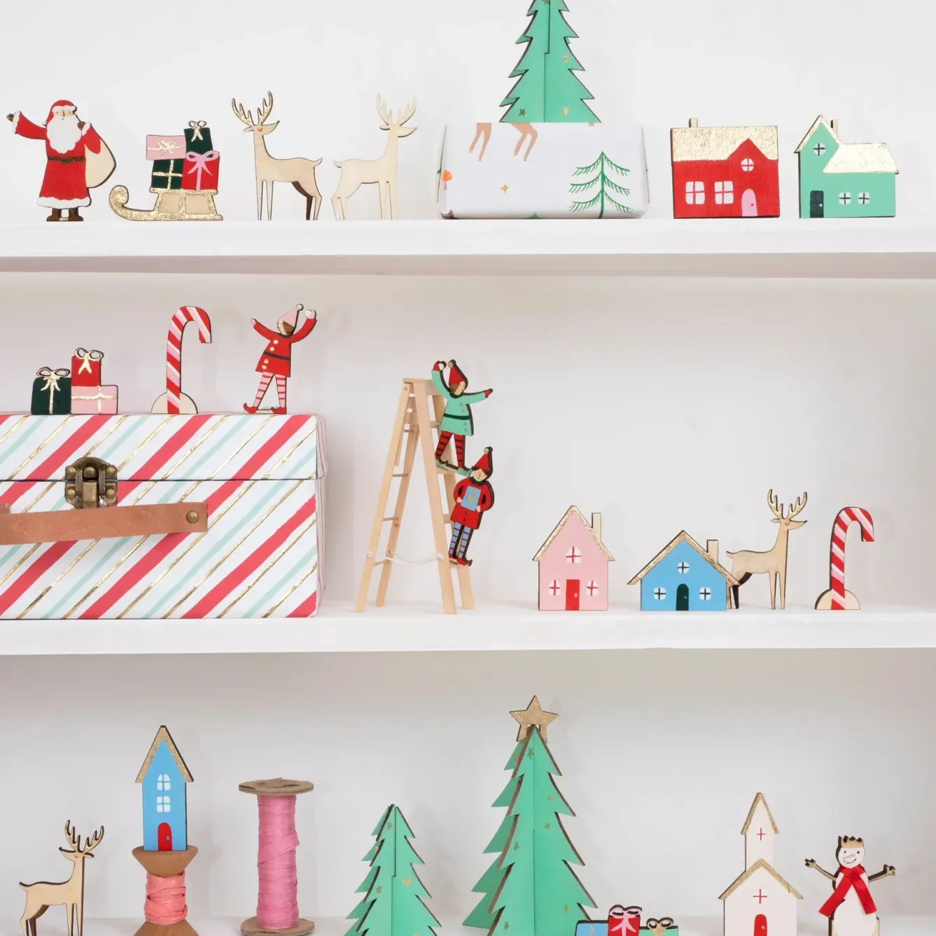 Meri Meri Advent-Festive Village Wooden Advent Calendar