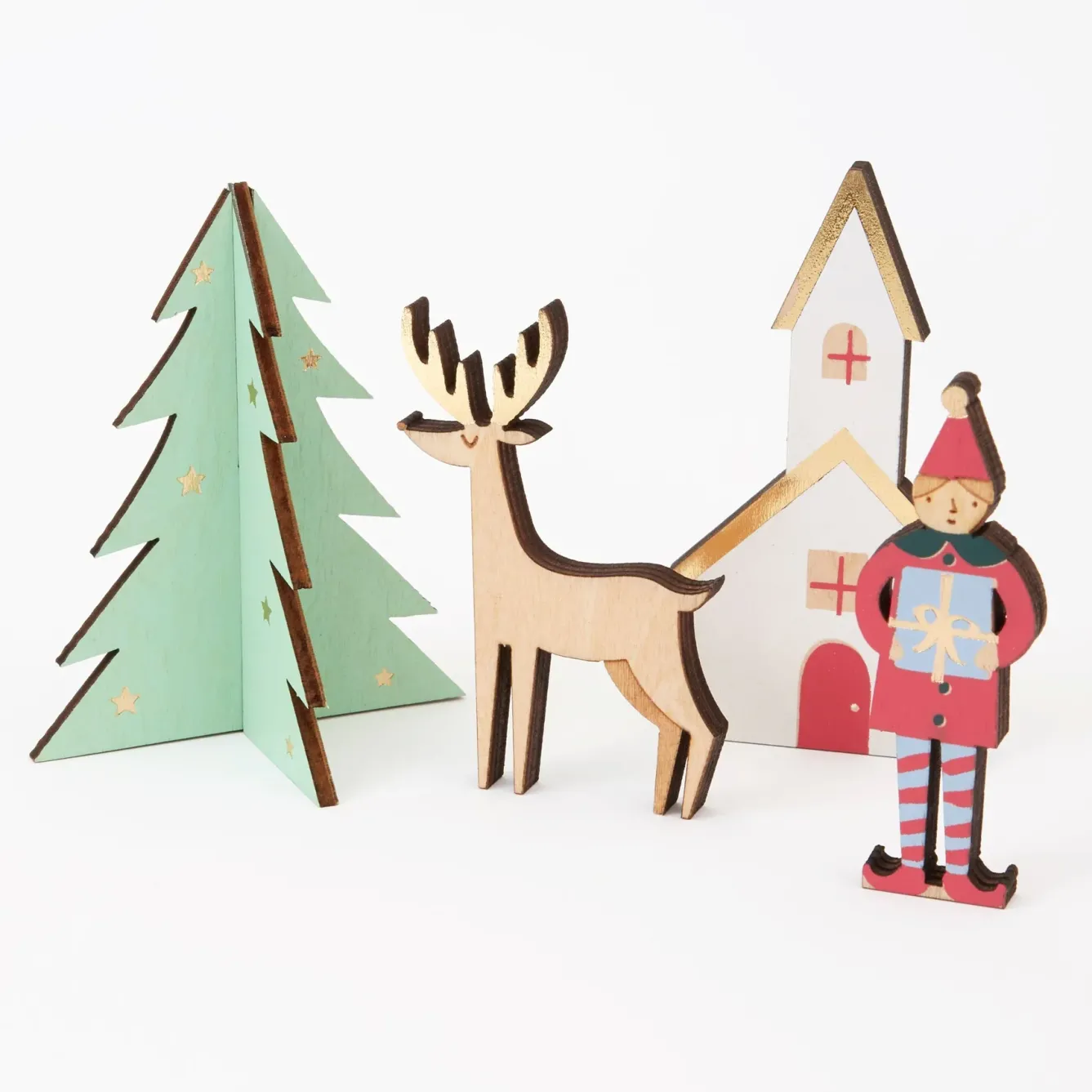 Meri Meri Advent-Festive Village Wooden Advent Calendar
