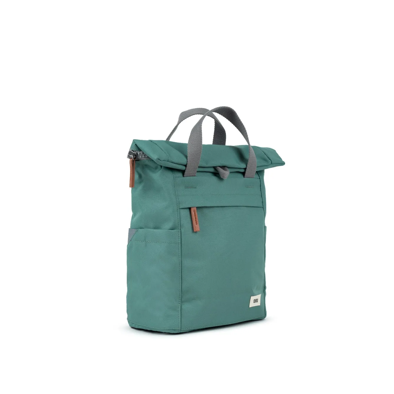 Ori London Bags-Finchley A Sage Recycled Canvas Backpack- Small