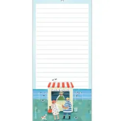 Emma Ball Stationery-Fish & Chips Lined Magnetic Pad