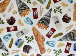 Corinne Alexander Father's Day-Fish & Chips Placemat by