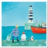 Emma Ball Greeting Cards-Fishing at the Lighthouse Greetings Card