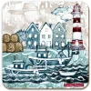 Emma Ball Coasters-Fishing Village Lighthouse Coaster
