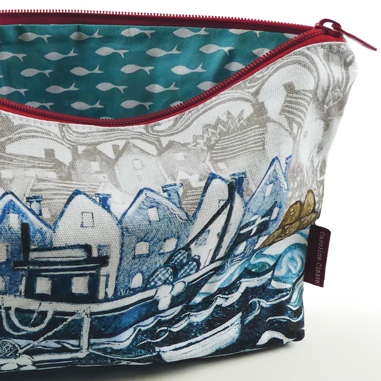Emma Ball Crafts|Bags-Fishing Village Zipped Pouch
