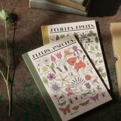 Roomytown Stationery-Fleur et Feuilles Set of 2 Notebooks