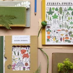 Roomytown Stationery-Fleur et Feuilles Set of 2 Notebooks