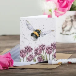 Wrendale Designs Greeting Cards-'Flight of the Bumblebee' Bee Enclosure Card