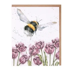 Wrendale Designs Greeting Cards-'Flight of the Bumblebee' Greetings Card