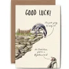 Bewilderbeest Greeting Cards-Flightless Bird 'Good Luck' Greetings Card