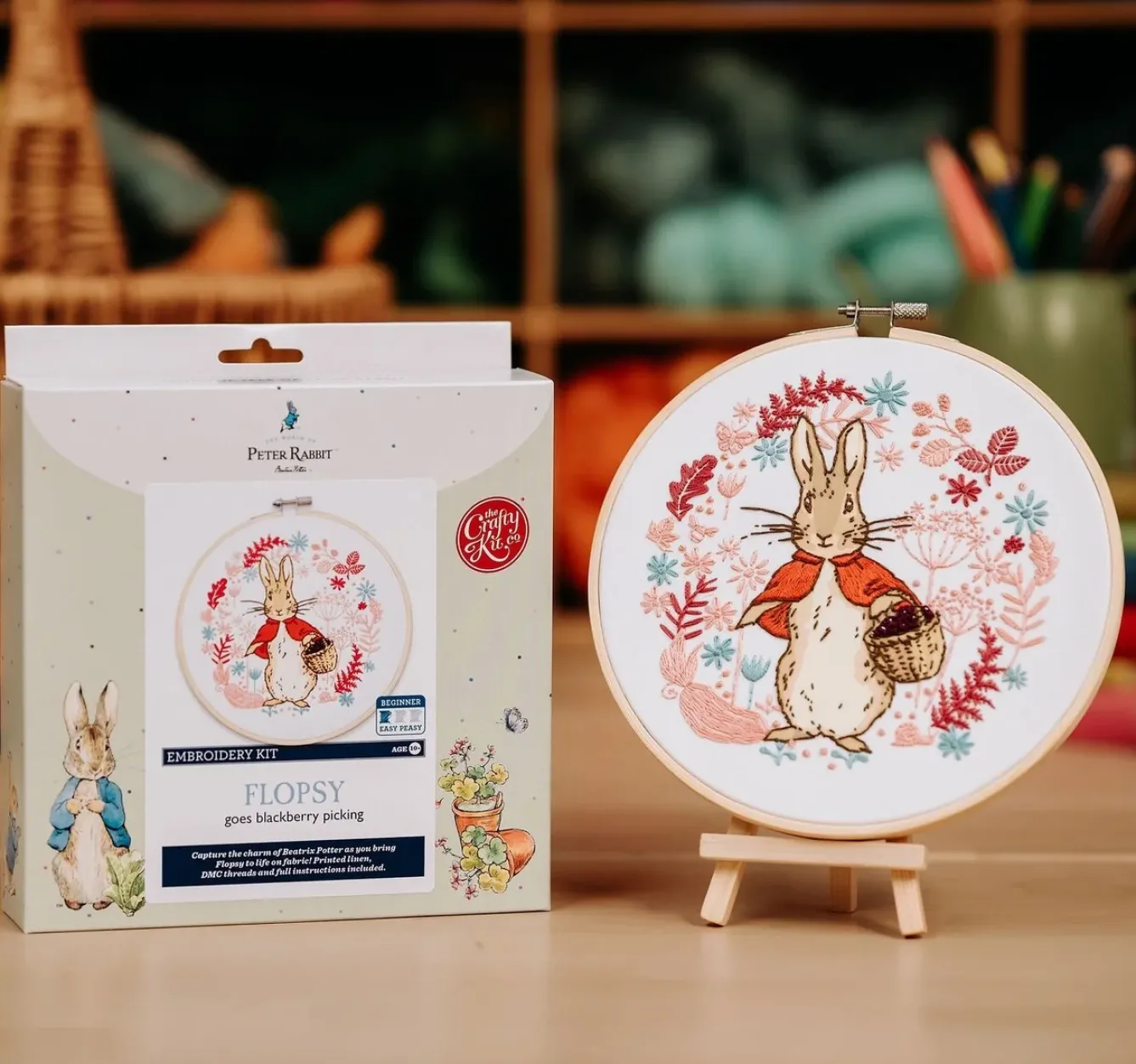 The Crafty Kit Co. Crafts|Children-Flopsy Goes Blackberry Picking Embroidery Kit
