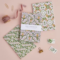 Catherine Lewis Stationery-Flora Nouveau - Set of 3 A6 Notebooks