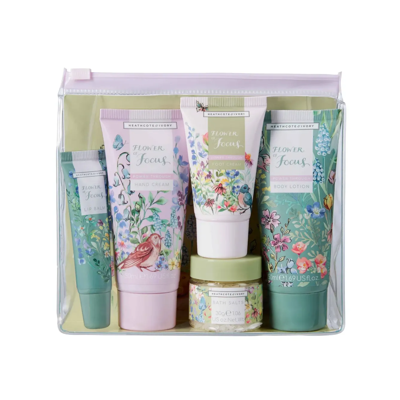 Heathcote & Ivory Soaps & Lotions|Bags-Flower of Focus Power Through Top to Toe Kit