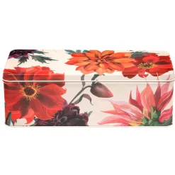 Emma Bridgewater Flowers & Fruits|Storage-Flowers Dahlias Long Deep Rectangular Tin