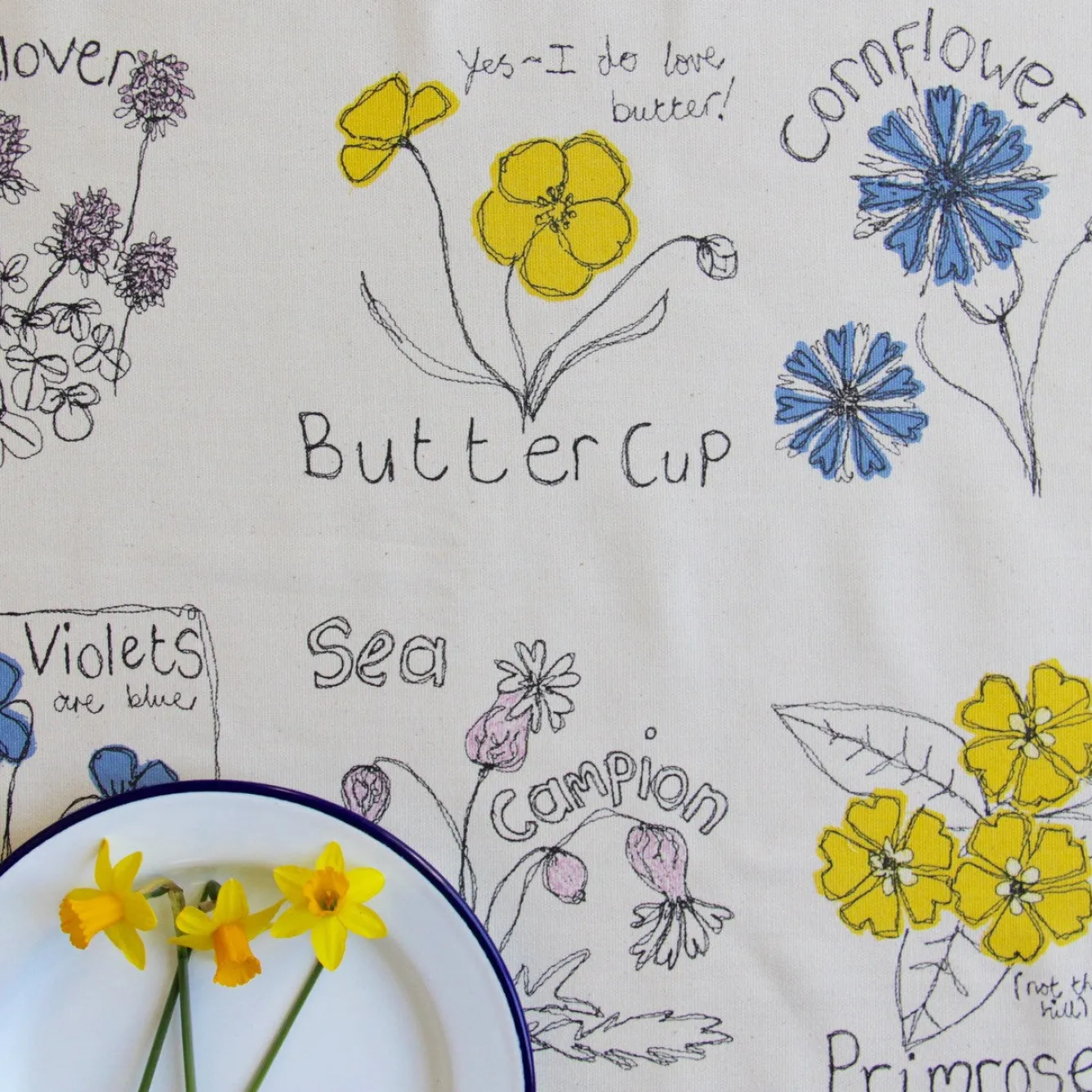 Poppy Treffry Tea|Tea Towels-Flowers Tea Towel