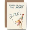 Bewilderbeest Greeting Cards-Fowl Language Birthday Card