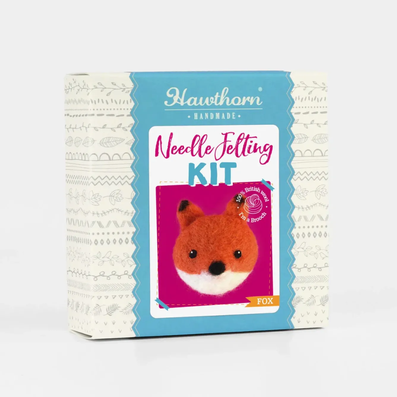 Hawthorn Handmade Crafts|Children-Fox Brooch Felting Kit
