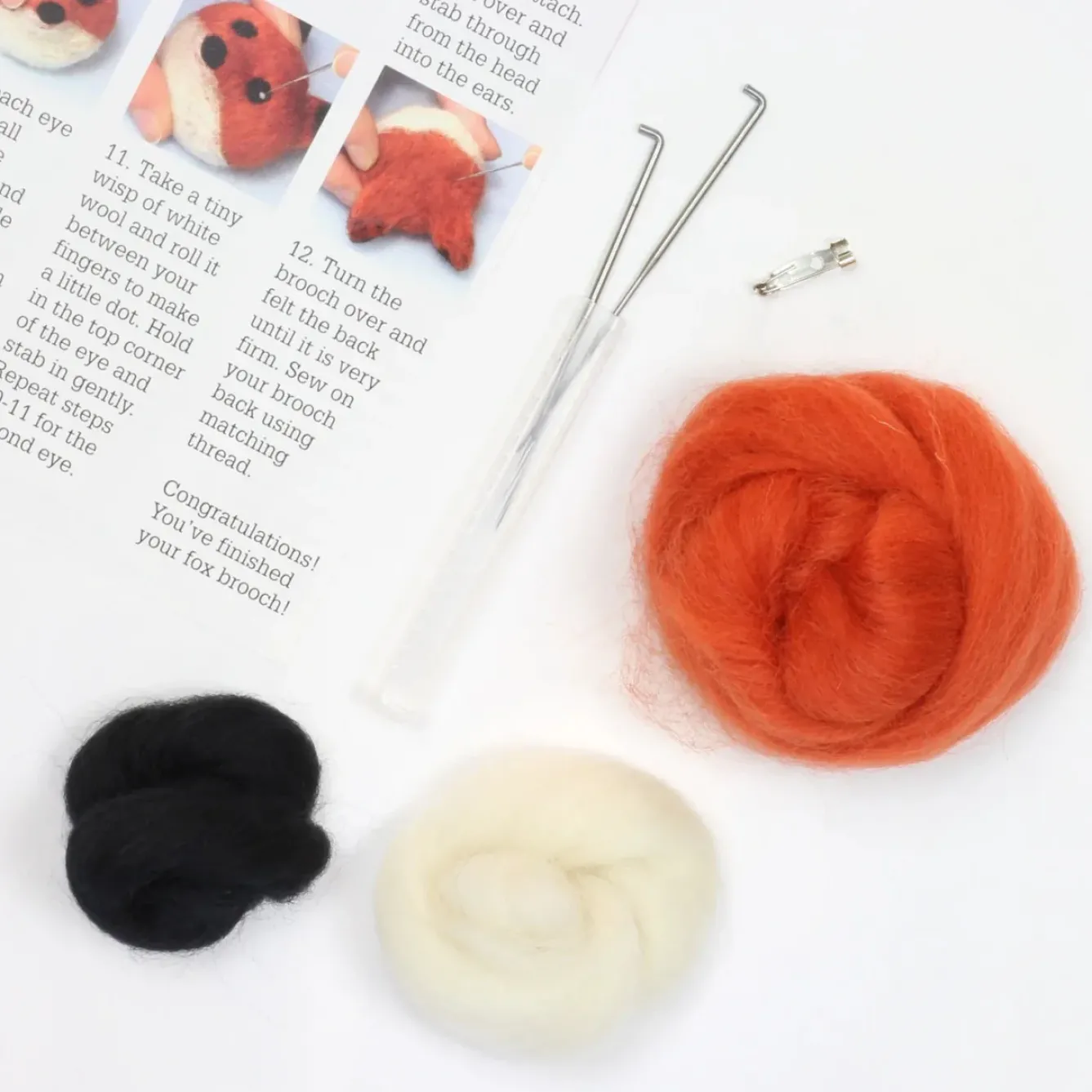 Hawthorn Handmade Crafts|Children-Fox Brooch Felting Kit