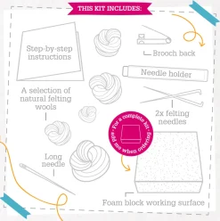 Hawthorn Handmade Crafts|Children-Fox Brooch Felting Kit