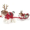 Amica Felt Christmas Decorations|Christmas-Fox Terriers with Presents on Sleigh Felt Decoration