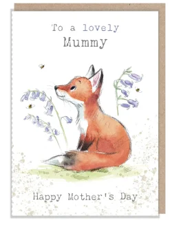 Paper Shed Design Mother's Day|Mother's Day-Fox with Bluebells "To A Lovely Mummy" Mother's Day Greetings Card
