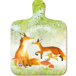 Emma Ball Chopping Boards-Foxes Mini Chopping Board
