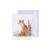 Wrendale Designs Greeting Cards-'Foxgloves' Fox Gift Enclosure Card