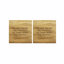 Selbrae Tea|Coasters-Friends Oak Coasters- Set of 2