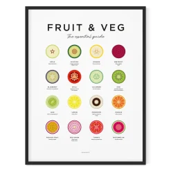 Everlong Print Co. Art-Fruit & Veg Print - Framed