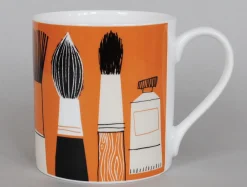 Repeat Repeat Whimsical-Gallery Art Brushes Mug - Orange
