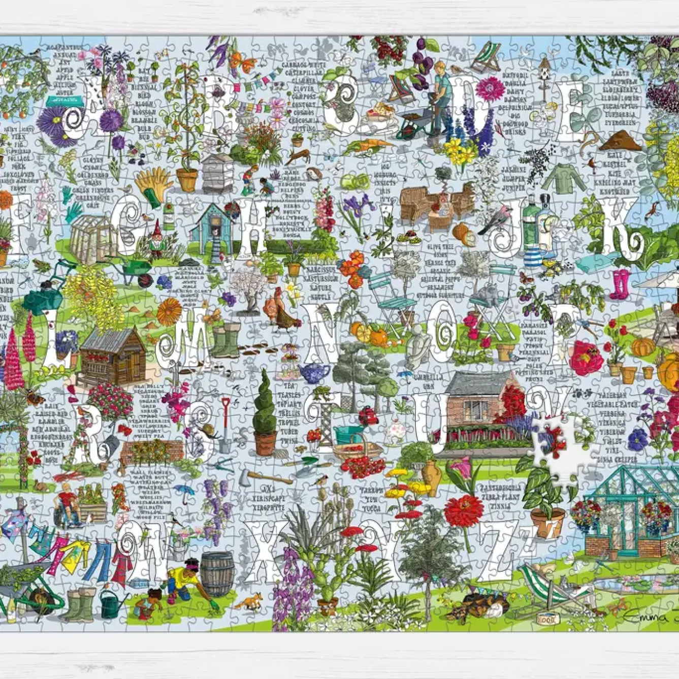 GB Jigsaws Ltd Puzzles-Garden A-Z 1000 Piece Jigsaw Puzzle