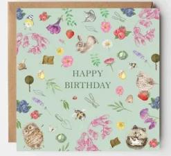 West Country Designs Greeting Cards-Garden Companions Birthday Card