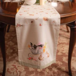 Wrendale Designs Table Runners-'Garden Friends' Garden Animals Table Runner