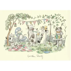 Two Bad Mice Greeting Cards-Garden Party Greetings Card