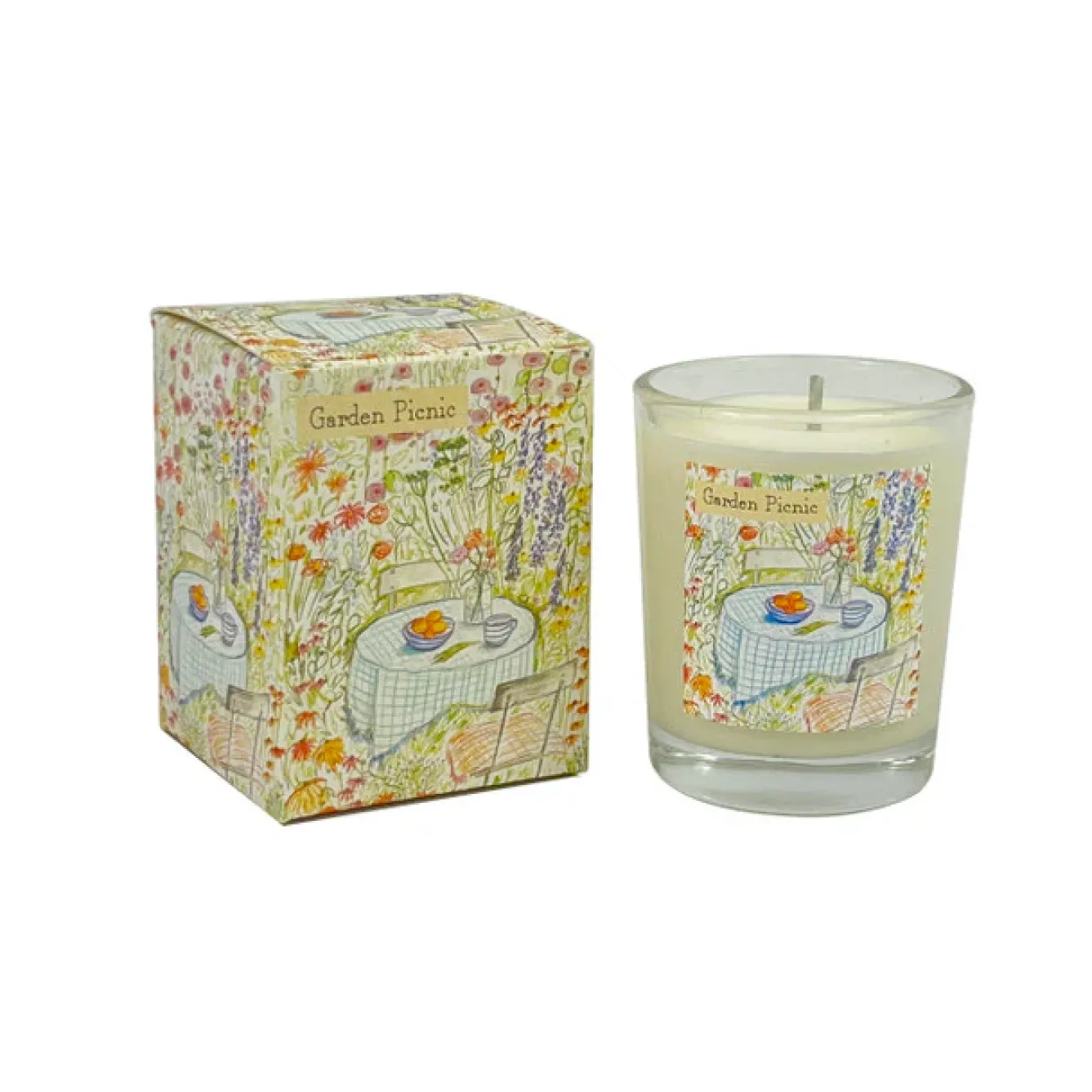 Heaven Scent Home Fragrance-Garden Picnic Votive Candle - Lime, Basil & Mandarin