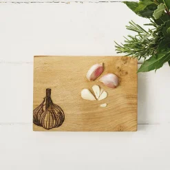 Selbrae Chopping Boards-Garlic Oak Chopping Board - 19cm