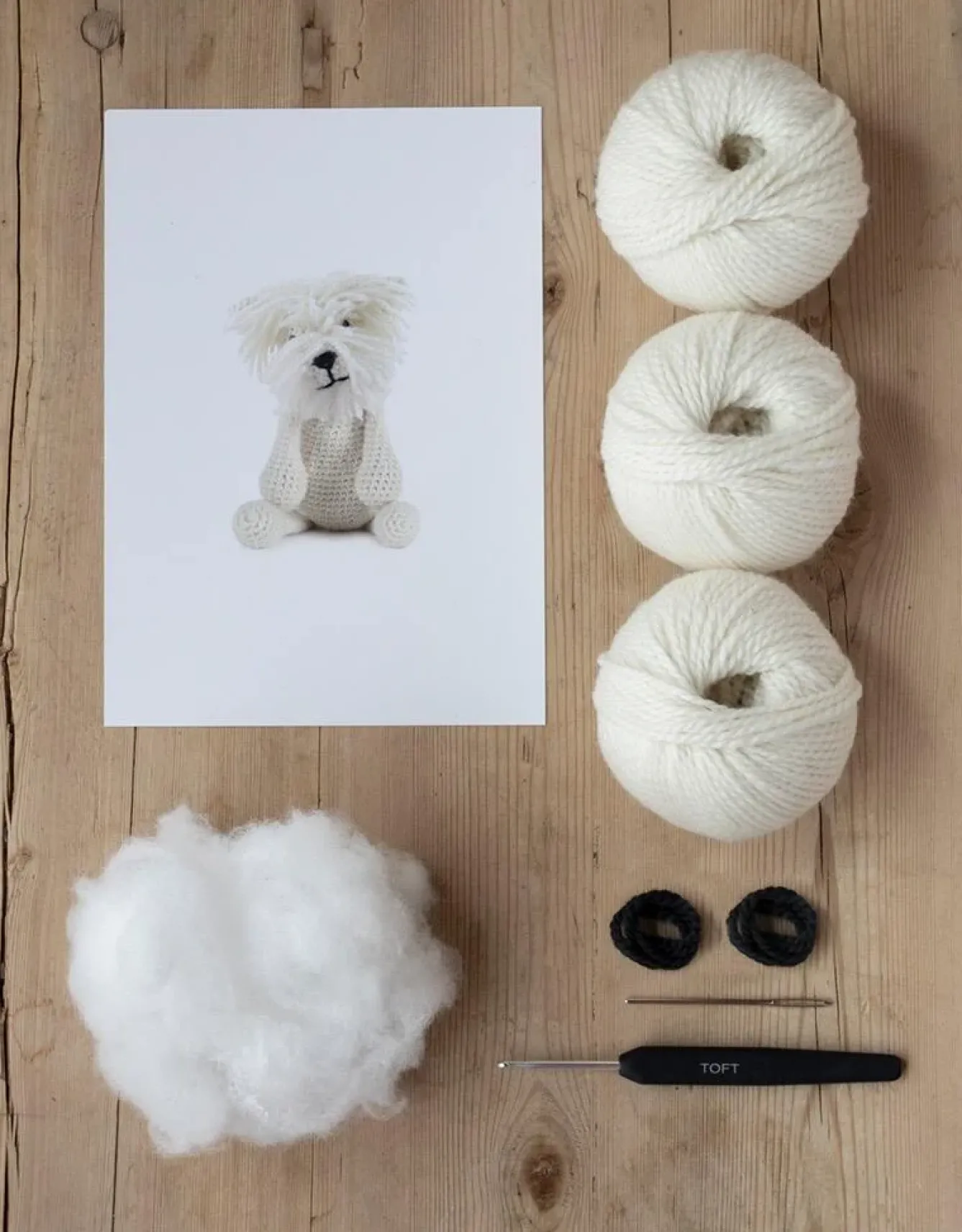 Toft Crafts Crafts-Geoff the Westie Crochet Kit