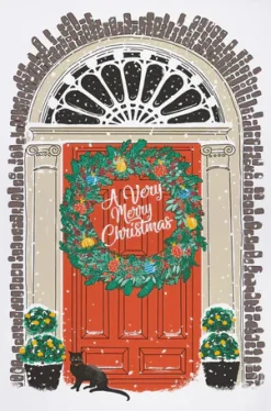 Ulster Weavers Christmas|Tea-Georgian Front Door Recycled Cotton Tea Towel