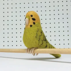 Bergin & Bath Crafts-Gertrude the Green Budgie Needle Felting Kit