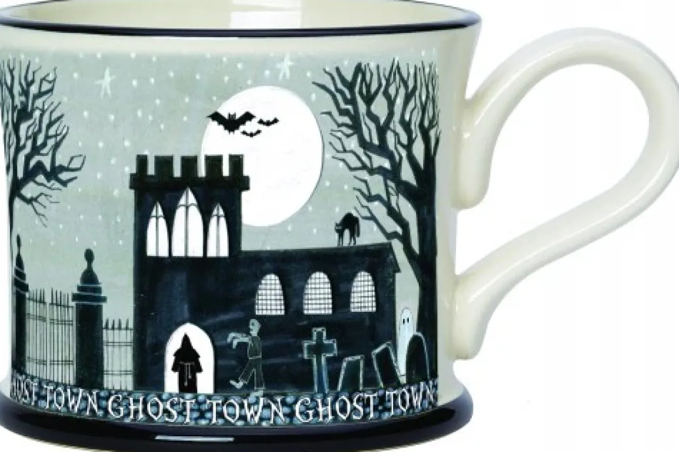 Moorland Pottery Halloween-Ghost Town Mug by