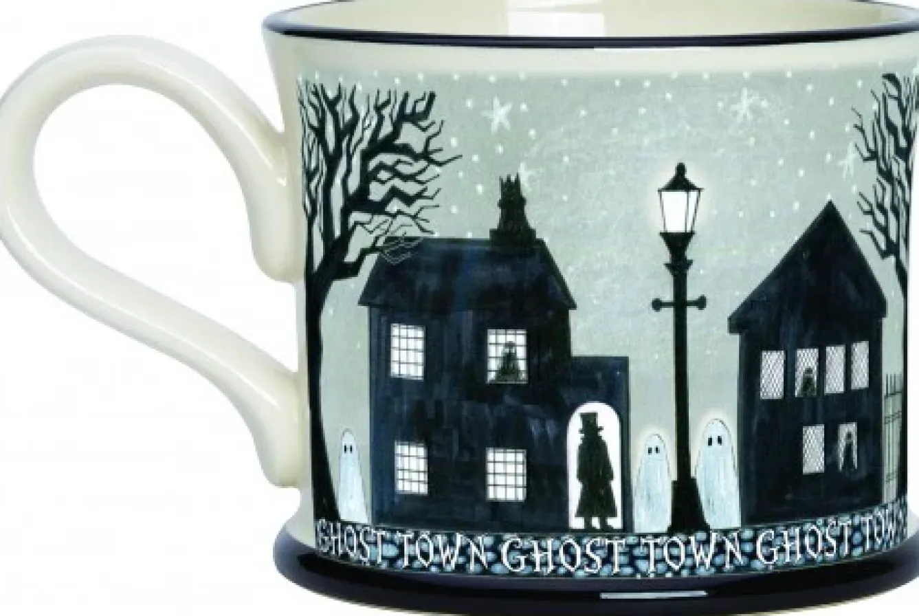 Moorland Pottery Halloween-Ghost Town Mug by