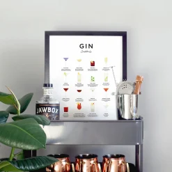 Everlong Print Co. Art-Gin Cocktails Print - Framed