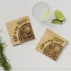 Selbrae Father's Day|Tea-Gin is My Tonic Oak Coasters - Set of 2