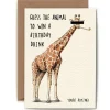 Bewilderbeest Greeting Cards-Giraffe  Greetings Card