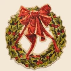 Alison Gardiner Christmas|Seasonal Decor-Glittered Christmas Wreath Garland