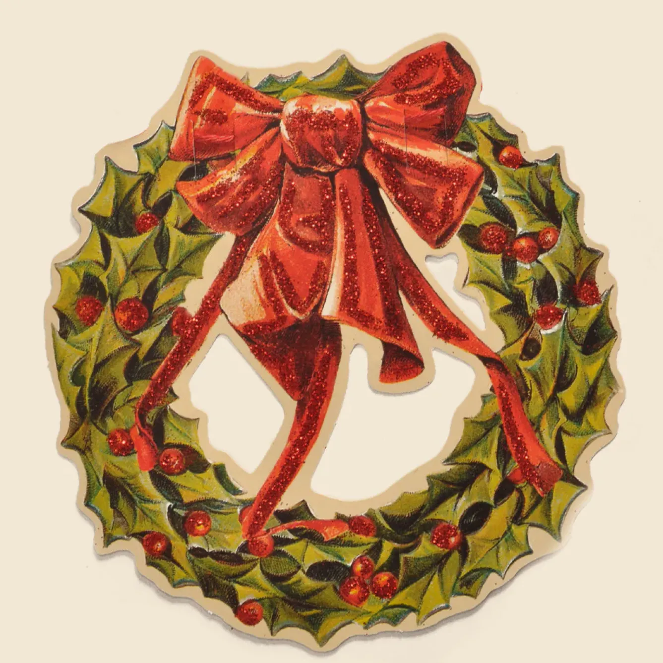 Alison Gardiner Christmas|Seasonal Decor-Glittered Christmas Wreath Garland