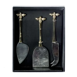 Selbrae Tea-Gold Bee Cheese Knives Set of 3
